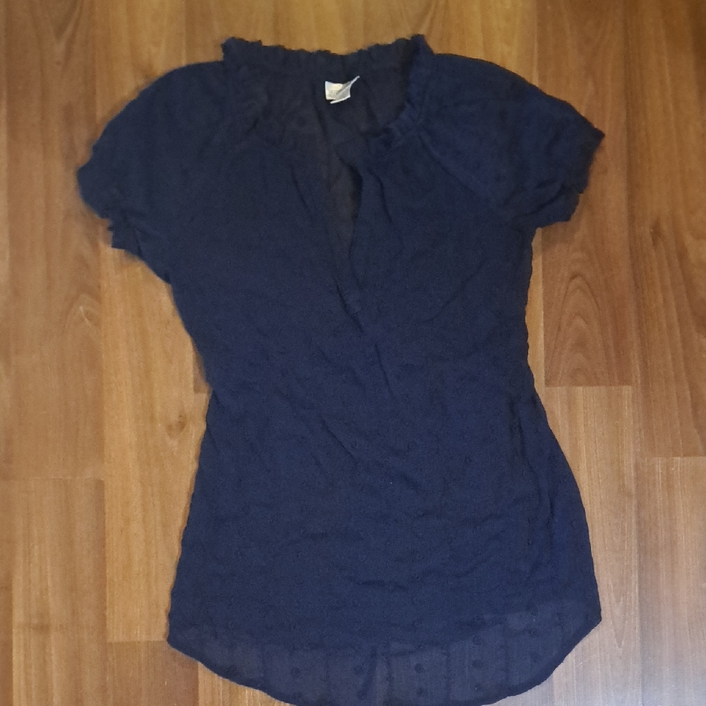 Motherhood Navy Blue Textured Blouse